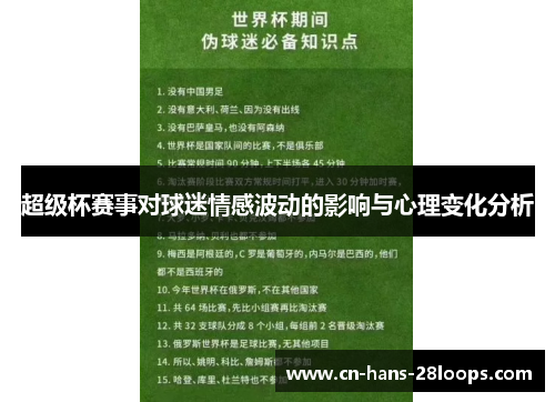 超级杯赛事对球迷情感波动的影响与心理变化分析